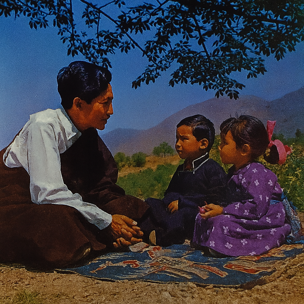 Tibetischer Flüchtlingslehrer in Nordindien, der an der Schule für tibetische Flüchtlingskinder (Moravian Institute bei Dehradun) mitwirkte.