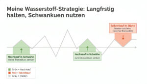 Warum ich Wasserstoff-Aktien ewig halten will – und trotzdem regelmäßig kaufe und verkaufe