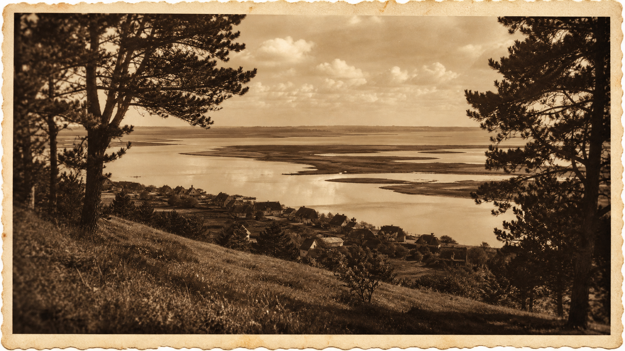 Ansichtskarte Hiddensee 1939: Luftpost nach Argentinien