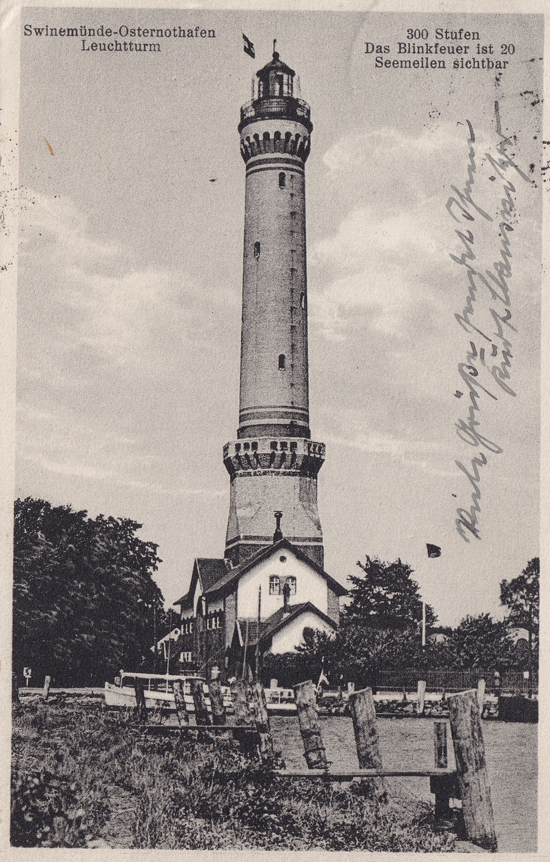 Ansichtskarte Leuchtturm Swinemünde 1930