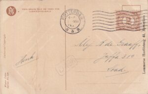 Vintage-Postkartensammlung der Water Color Series vom Verlag Lammerse in Rotterdam – eine geschlossene Serie von 40 Postkarten, alle vom Absender Henk an dieselbe Empfängerin Mej. A. de Graaff, Jaffa 31a in Rotterdam, verschickt in den 1920er-Jahren. Symbolbild zum Sammlungsreport auf datenstaubsauger.de mit einheitlich gestalteten Rückseiten, Rotterdamer Poststempeln und niederländischer 2½-Cent-Frankatur. Die Bildmotive der Reihe zeigen den charakteristischen Illustrationsstil von Philip Boileau mit romantischen Frauen- und Familienporträts der frühen Postkarten-Ära.